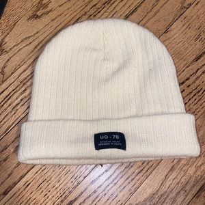 Cream knitted Urban outfitters hat
